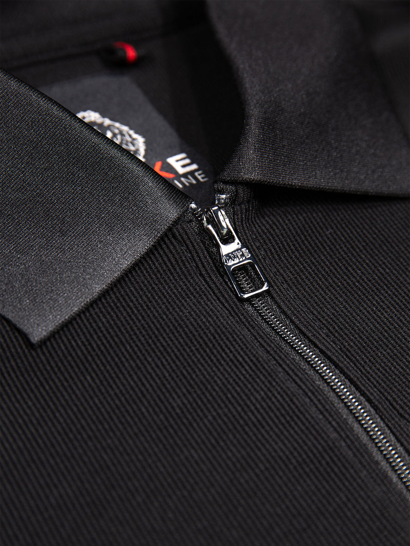 Penrith Zip Neck Polo Shirt - Black