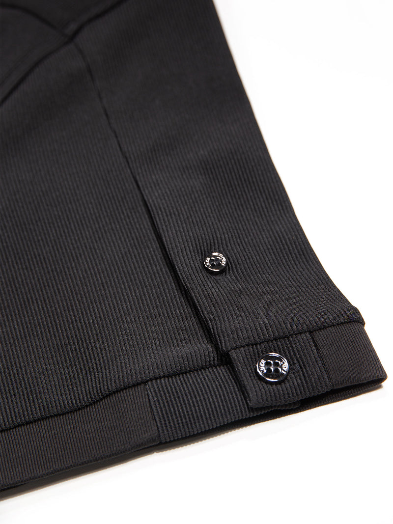 Penrith Zip Neck Polo Shirt - Black