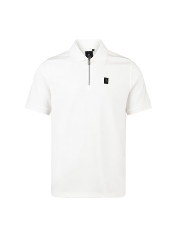 Penrith Zip Neck Polo Shirt - White