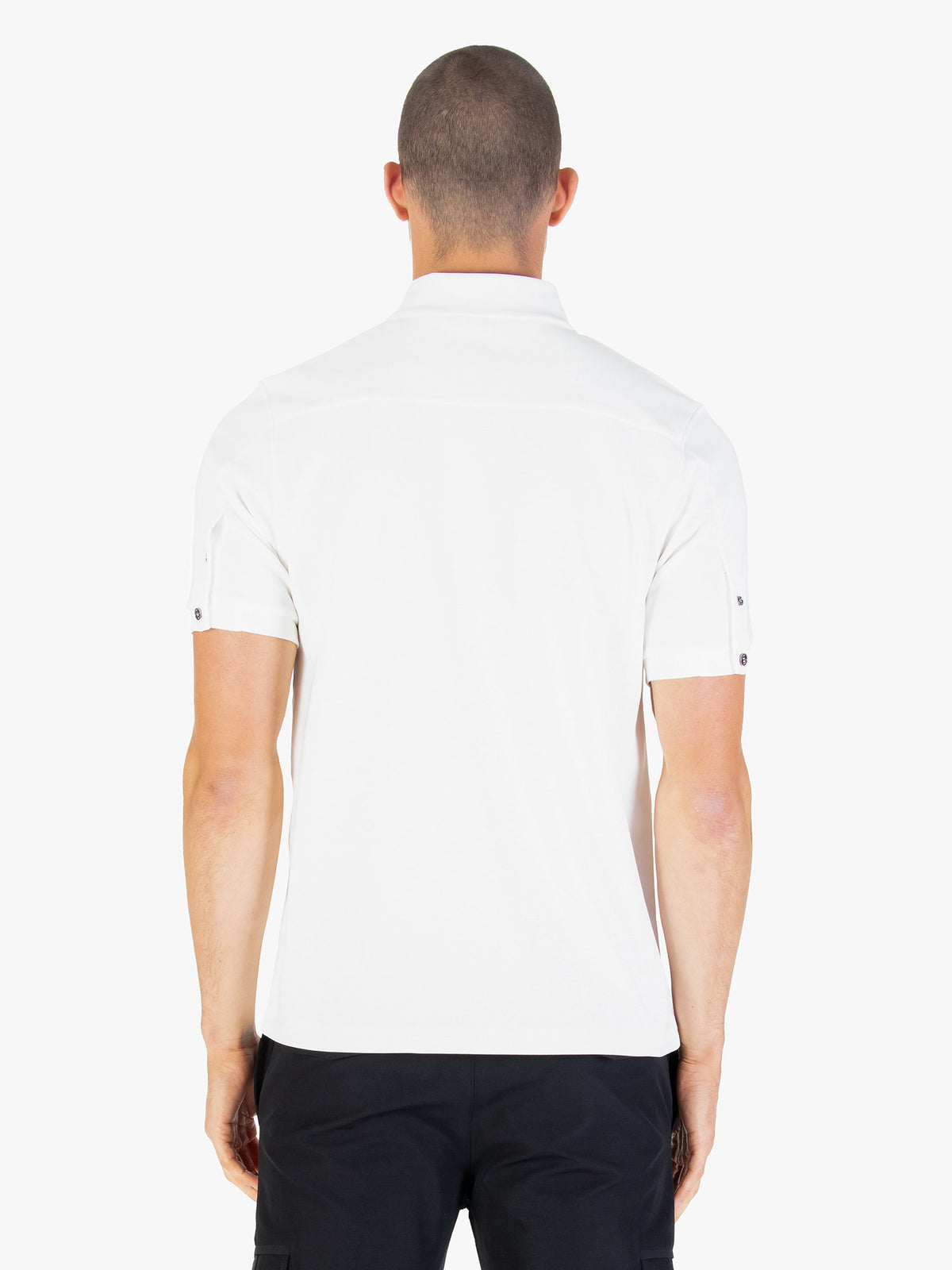 Penrith Zip Neck Polo Shirt - White