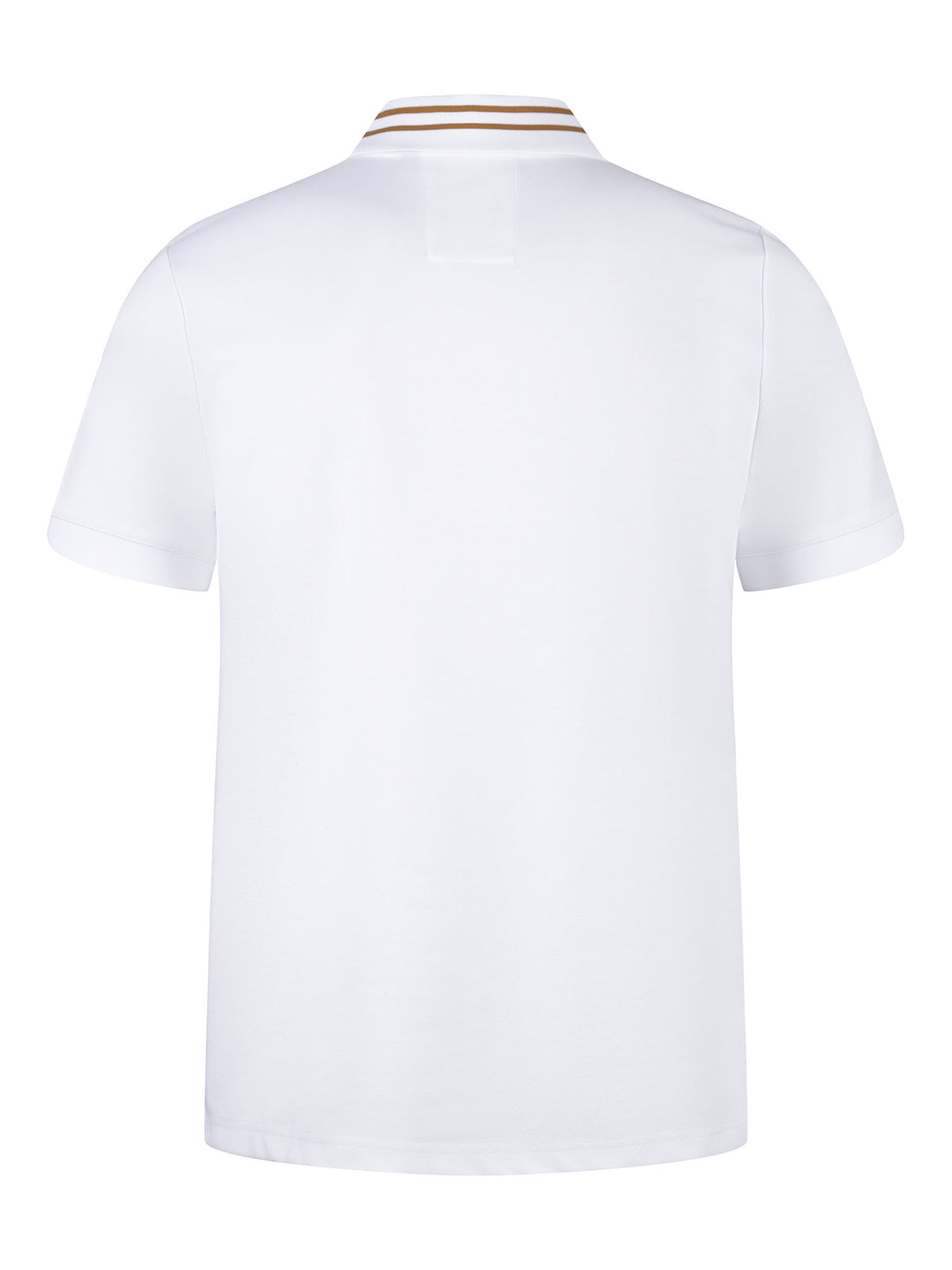 Throop Zip Neck Polo Shirt - White