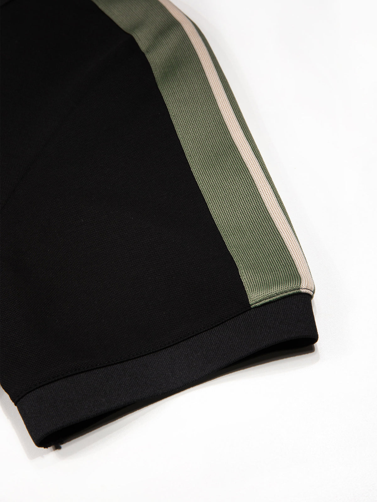 Men's black polo shirt with polo collar.