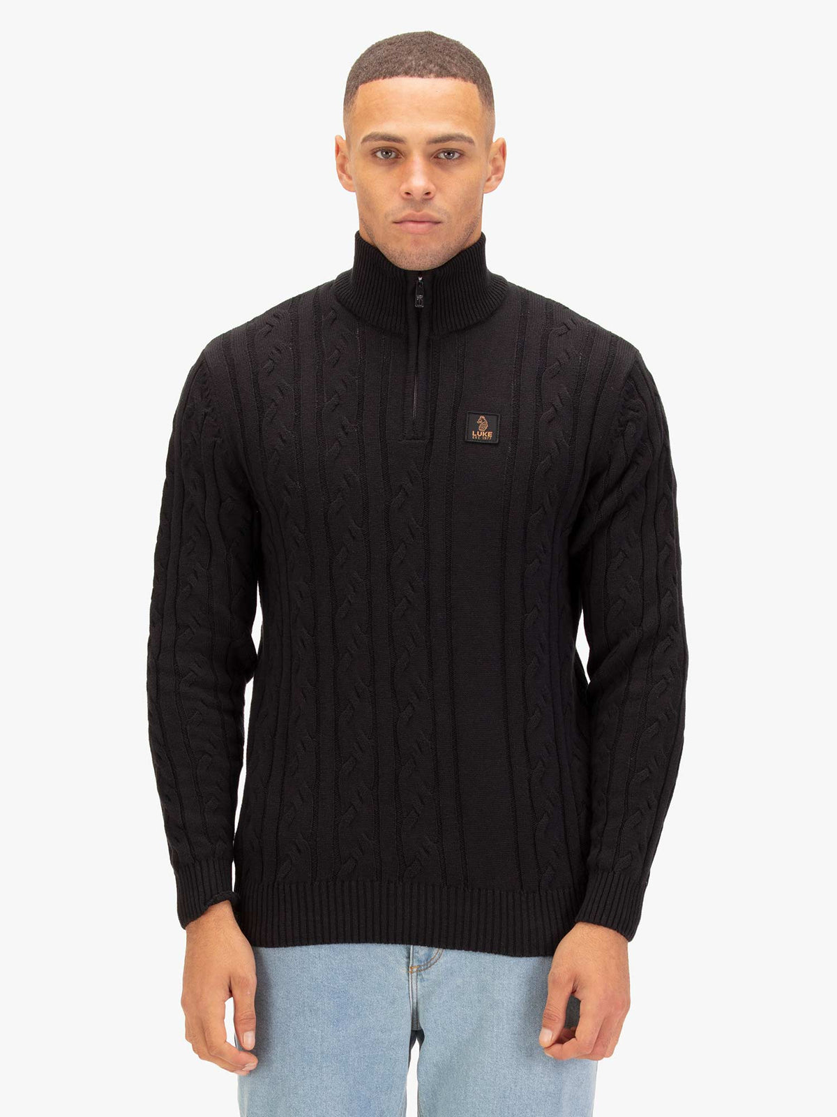 MERTON QUARTER ZIP KNITTED JUMPER