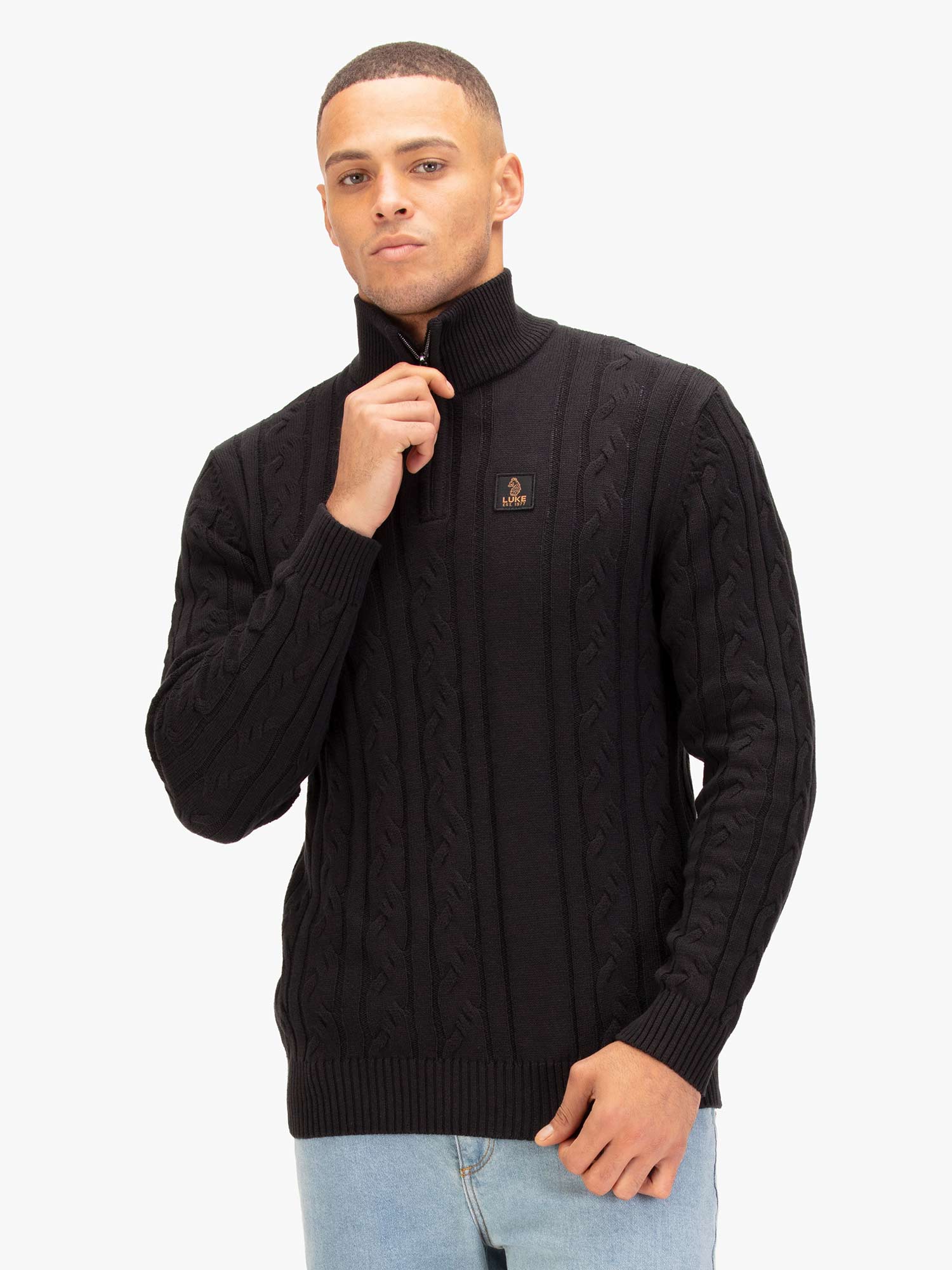 MERTON 1/4 ZIP KNITTED JUMPER
