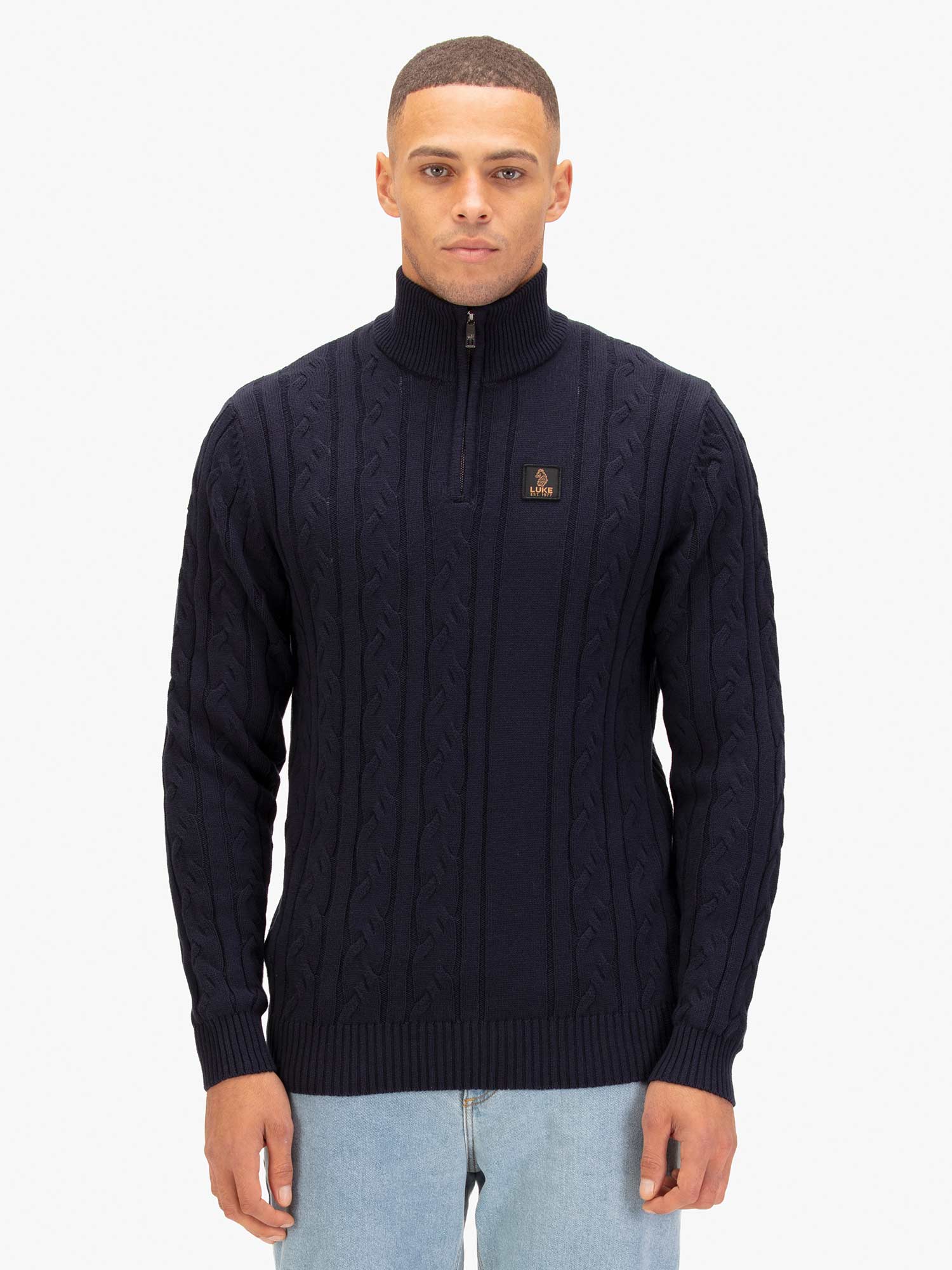 MERTON 1/4 ZIP KNITTED JUMPER