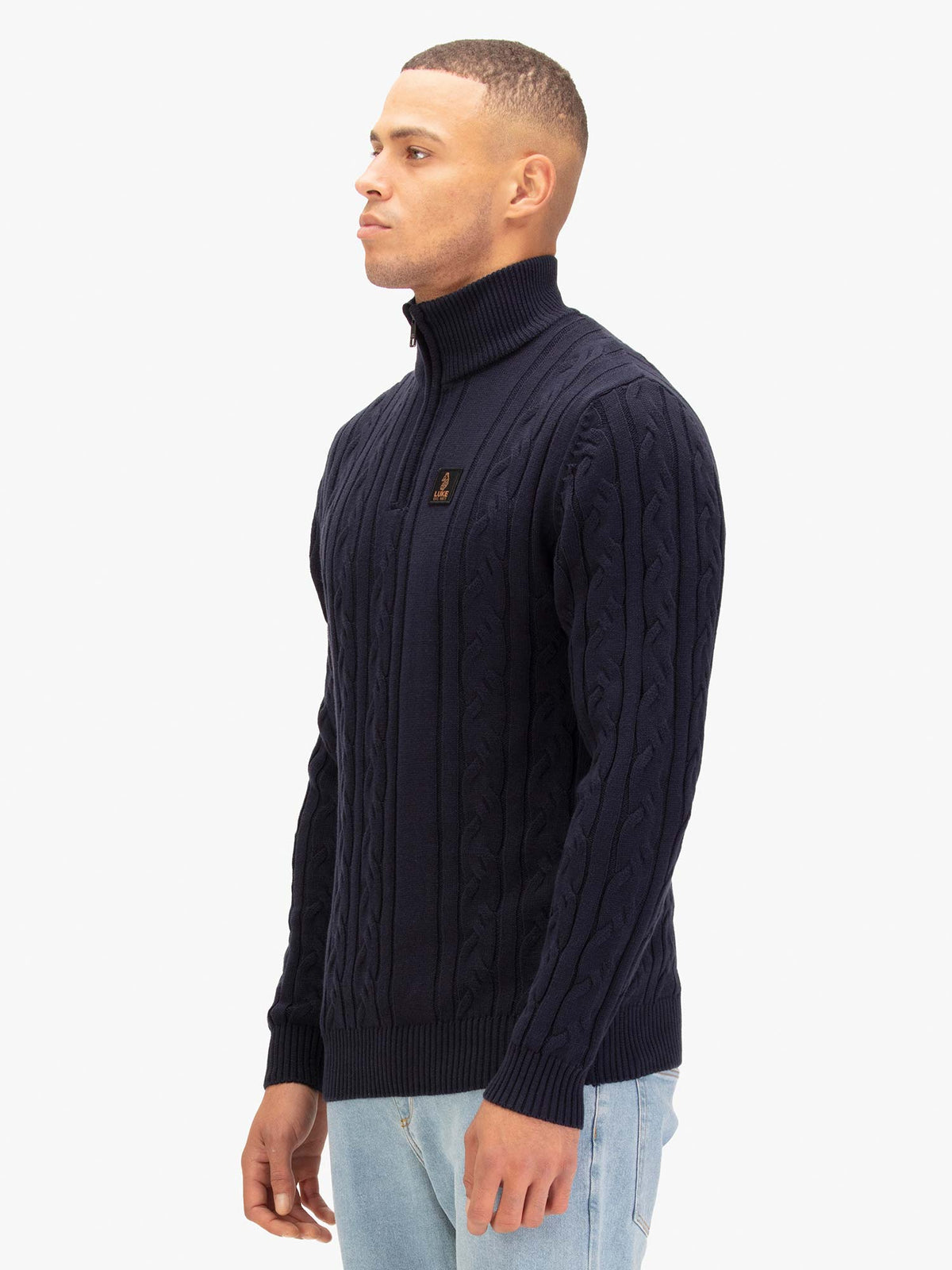 Men's navy jumper.