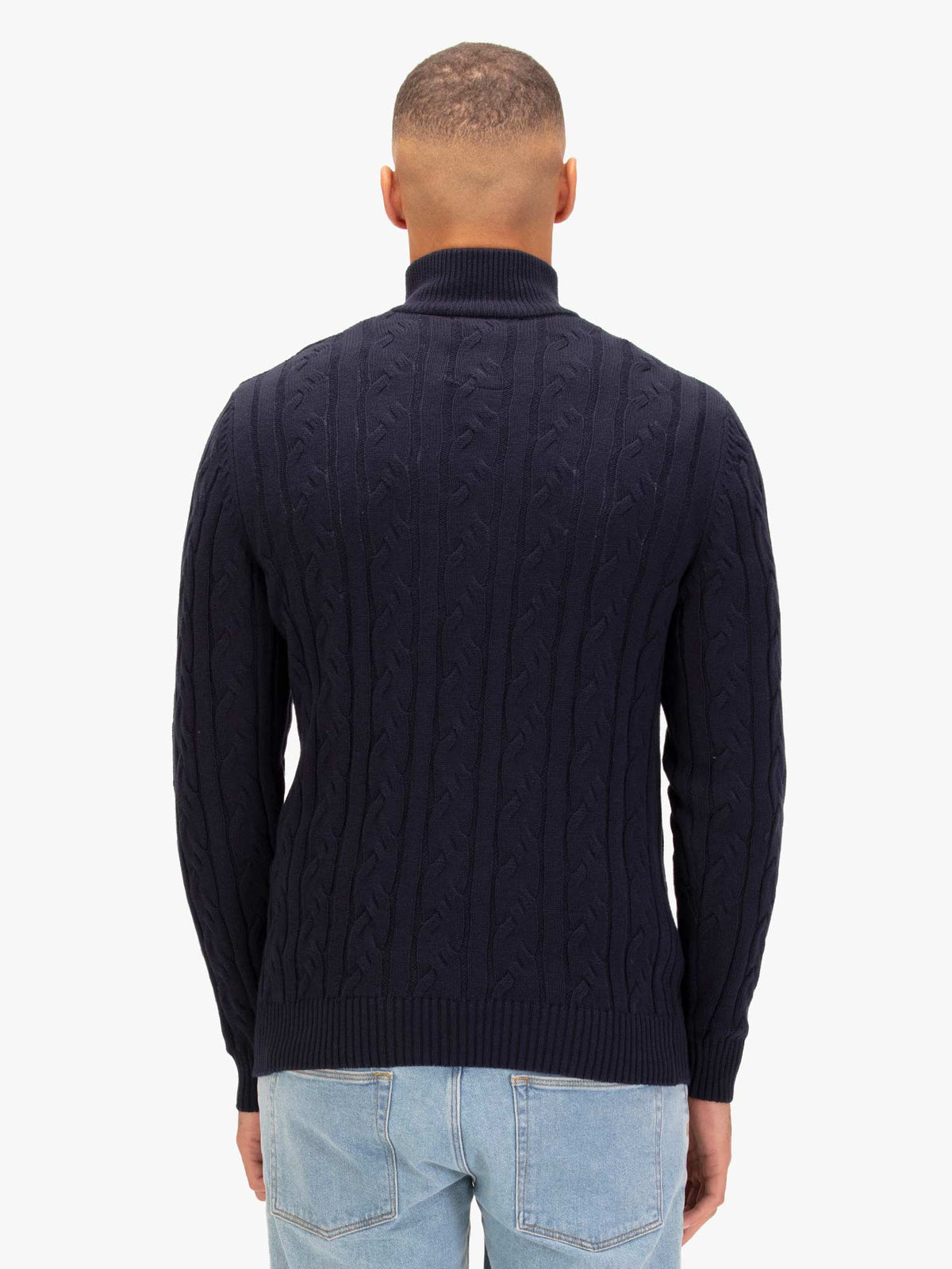 Men's navy jumper.
