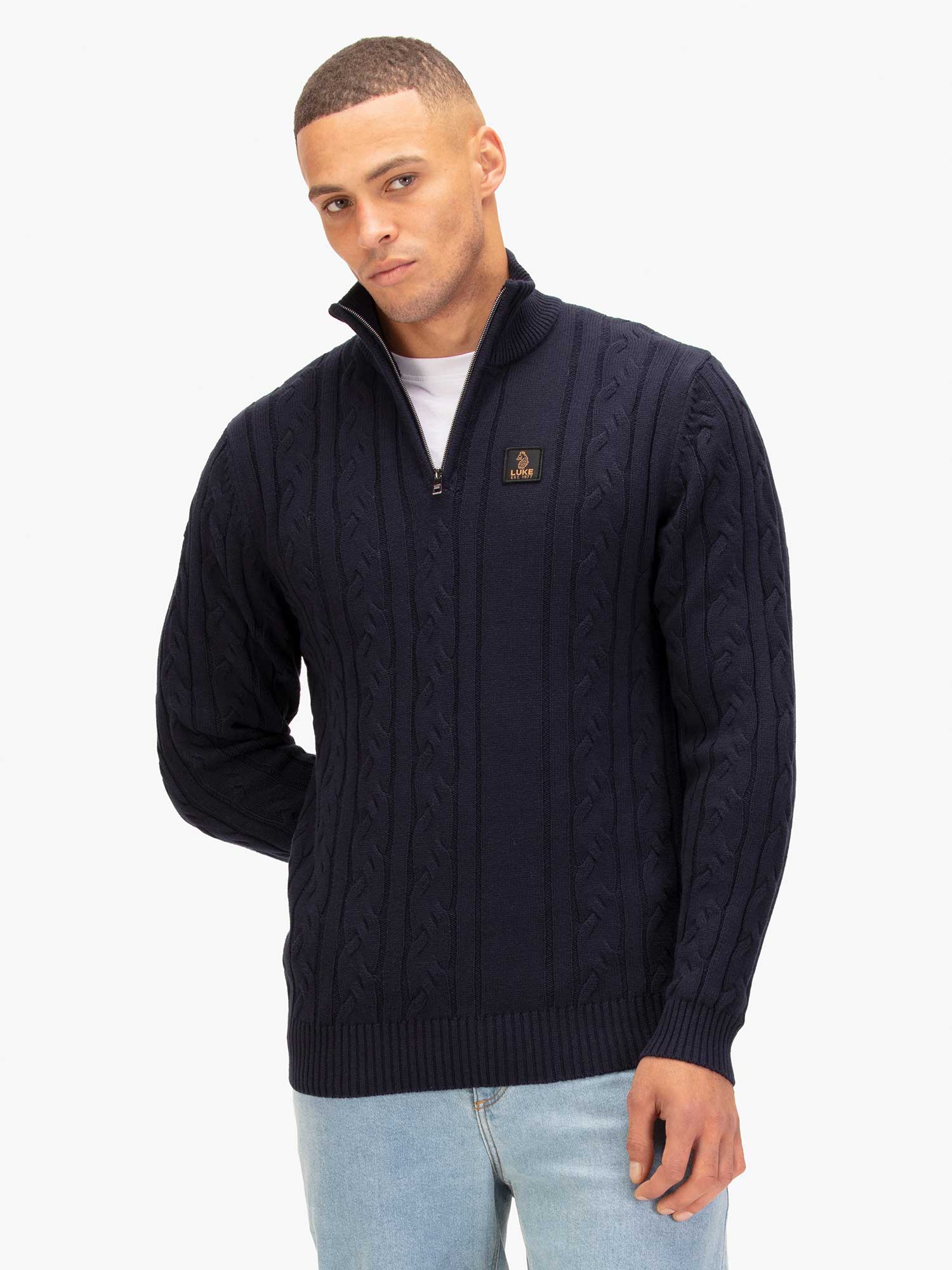 MERTON 1/4 ZIP KNITTED JUMPER