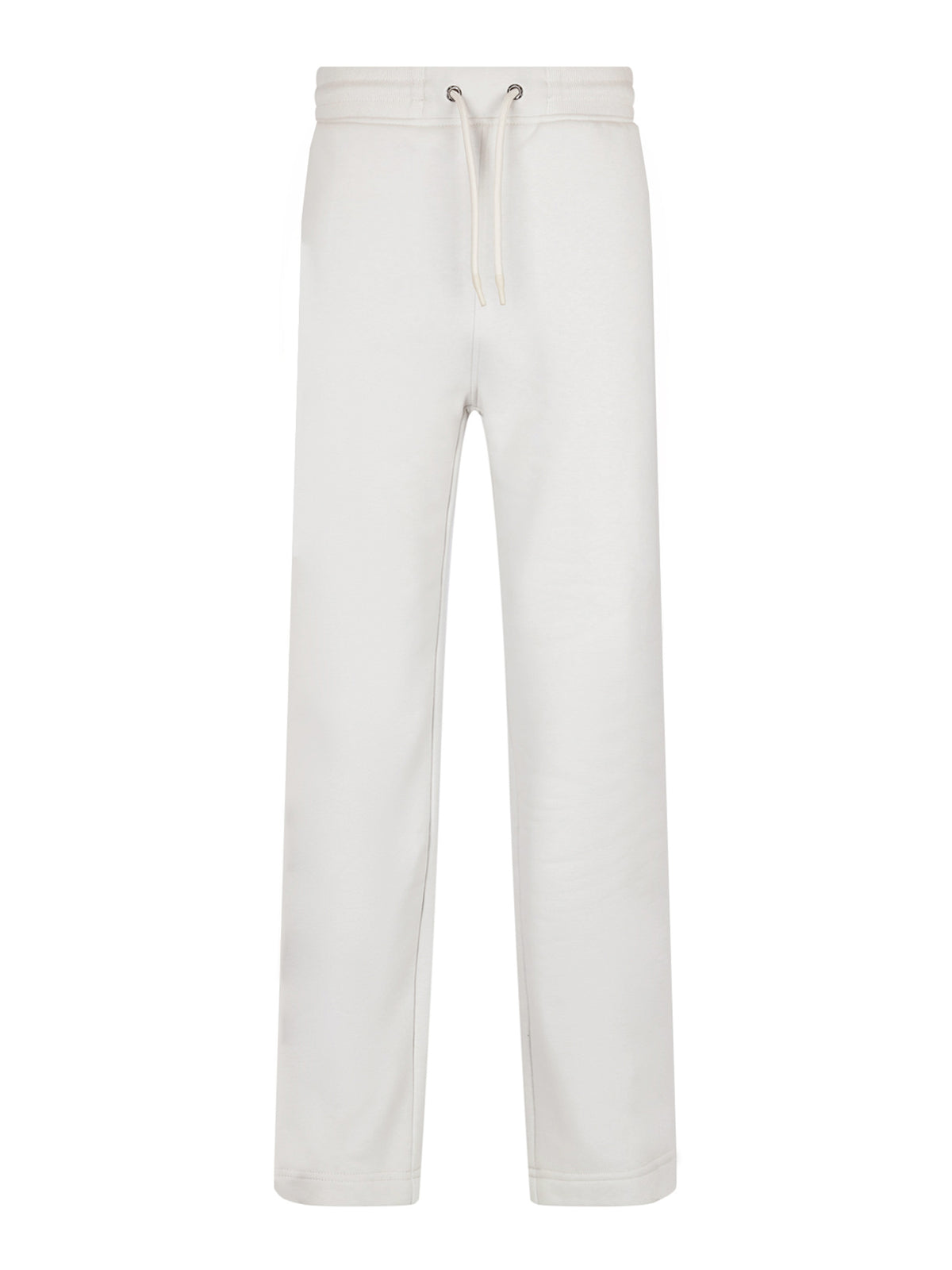 Men's wide-leg grey joggers with drawstring waistband,  front view