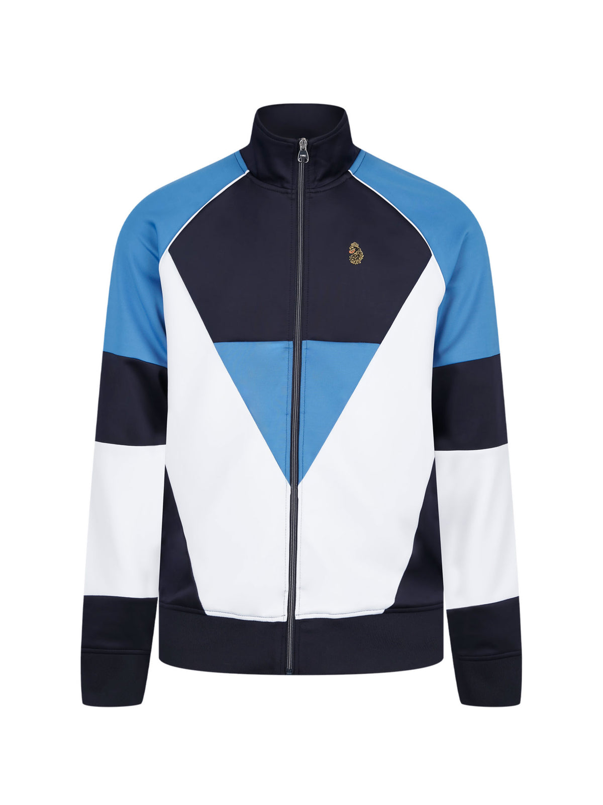 Gratitude Chevron Zip Sweatshirt - Navy