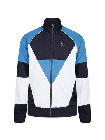 Gratitude Chevron Zip Sweatshirt - Navy