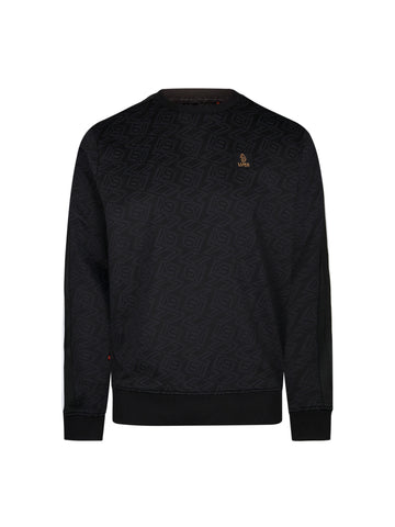 Marco Overprint Tricot Sweatshirt - Black