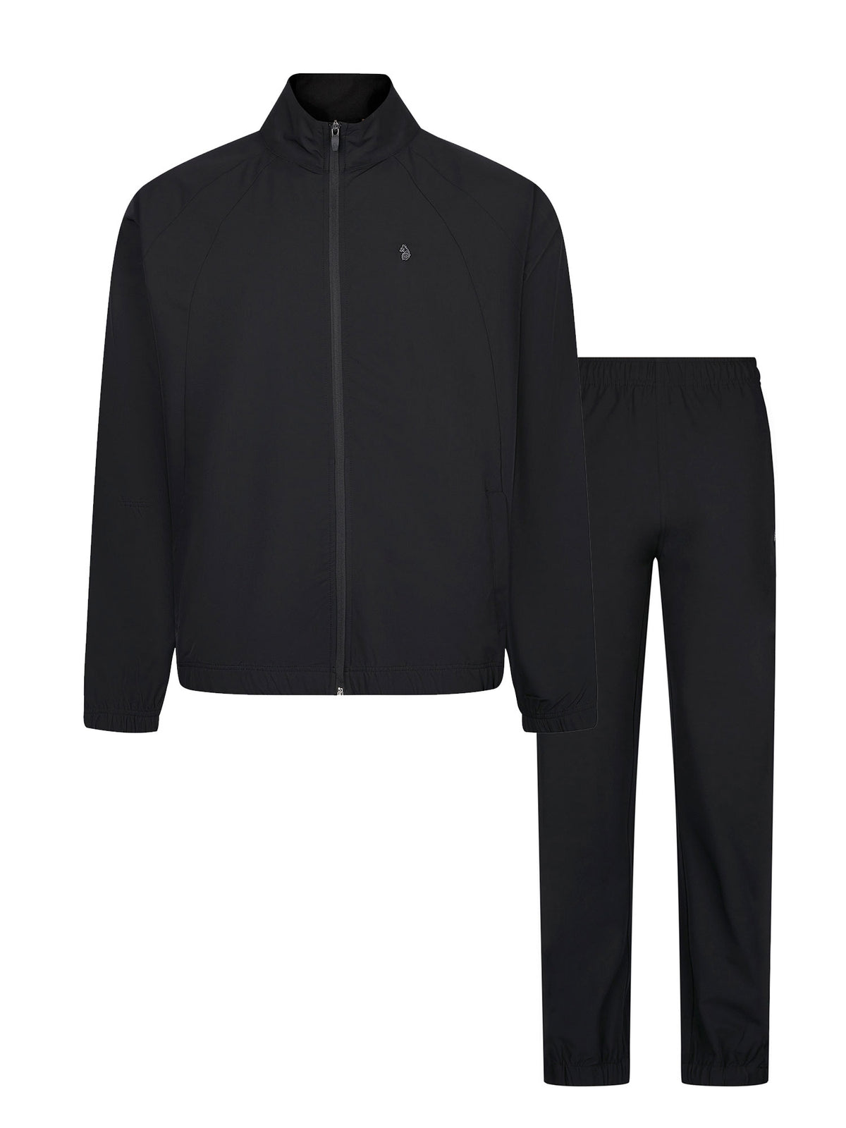 LUKE 1977 Moseley men's lightweight tracksuit in black: zip through sweatshirt and joggers