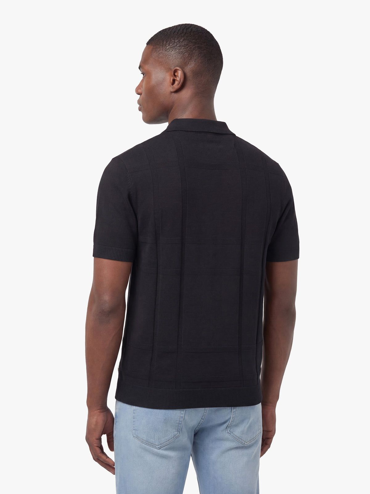 ELGIN TEXTURED CHECK KNIT POLO