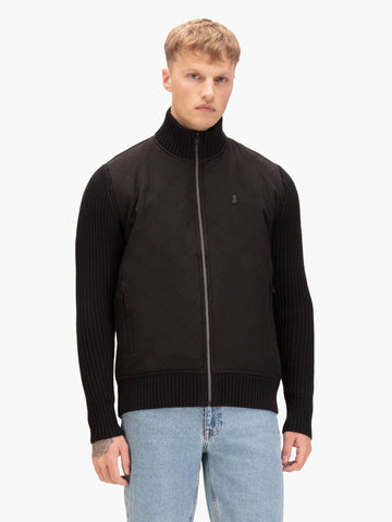 Men's black jacket, front view