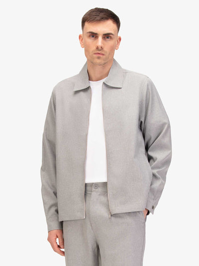 EMERY WOVEN COLLARED JACKET