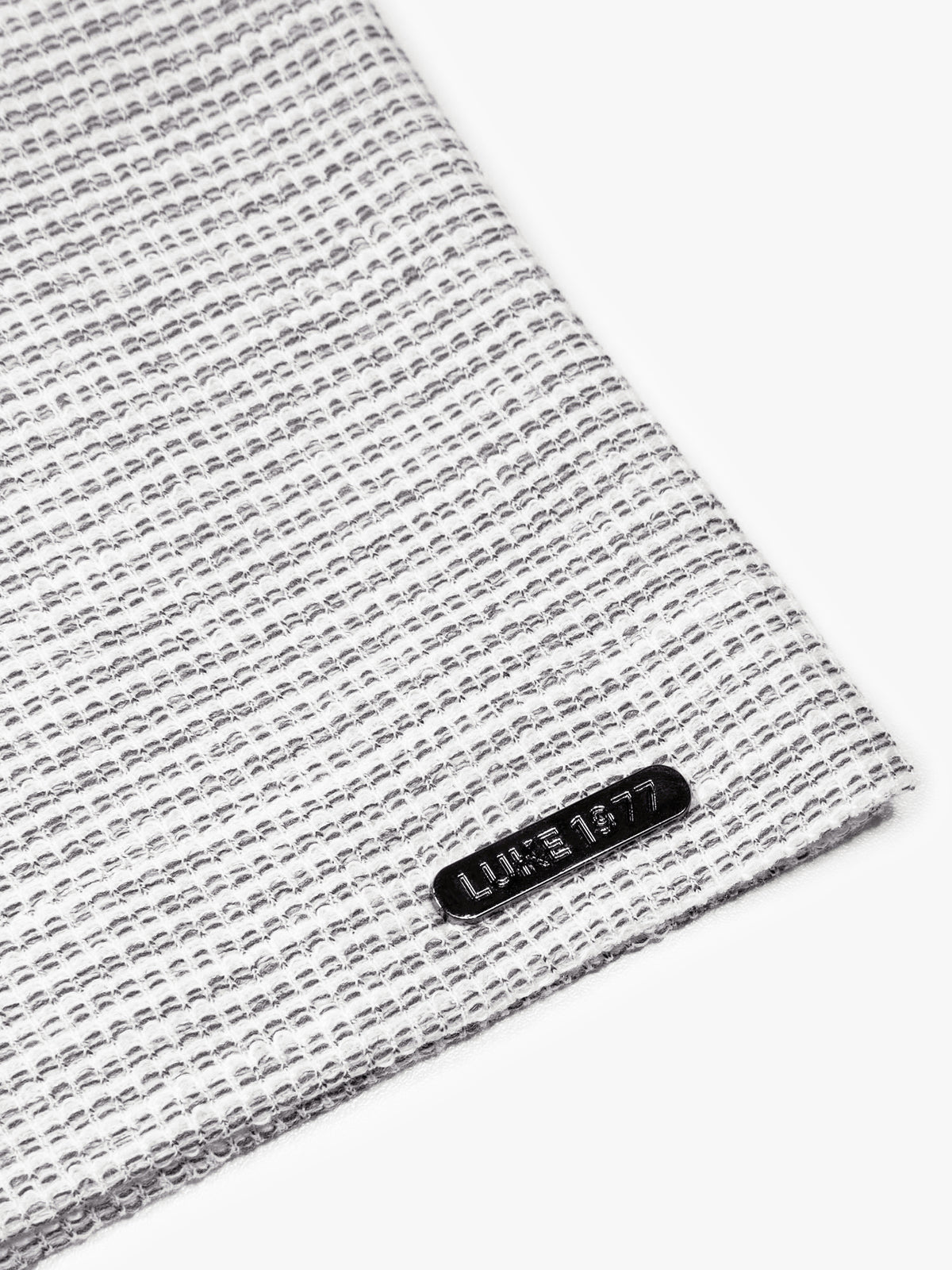 Louisville Melange Waffle Short Sleeve Shirt - White
