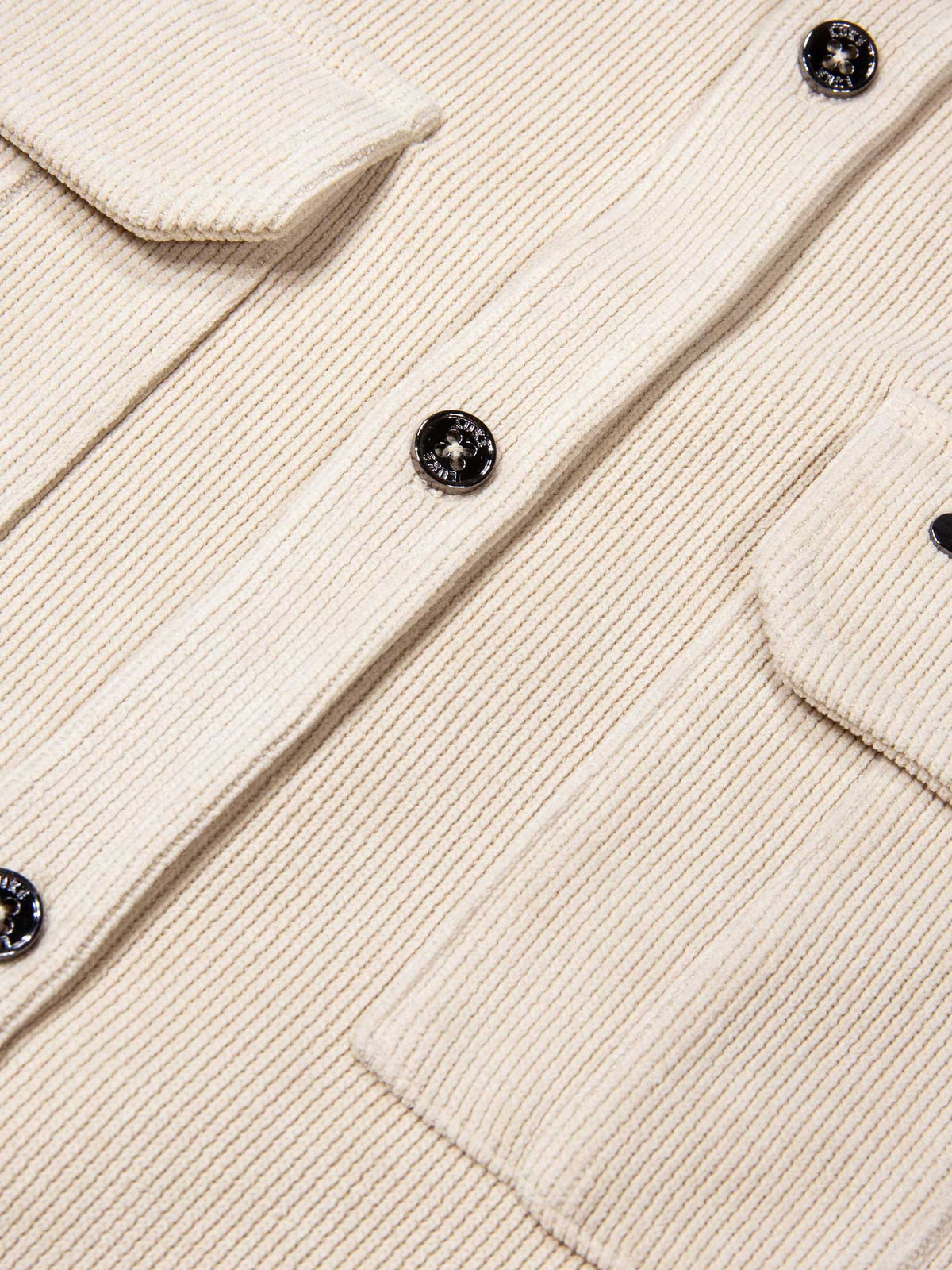Men's beige shirt with button-up front, detail view 5