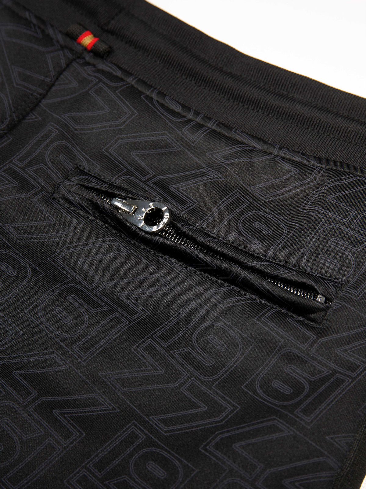Men's black shorts with drawstring waistband.