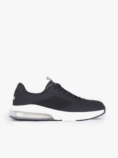 Men's black footwear.