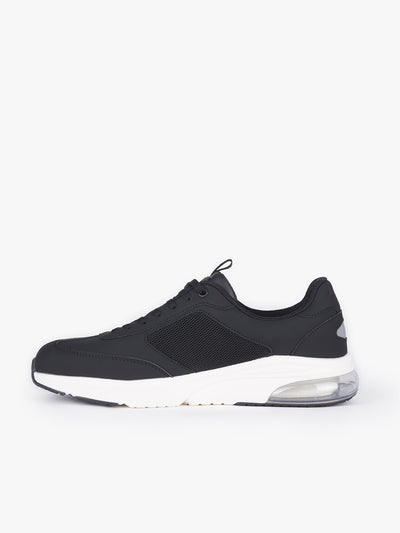 Men's black footwear.