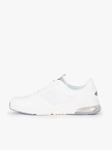 Men's white footwear.
