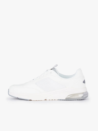 Men's white footwear.