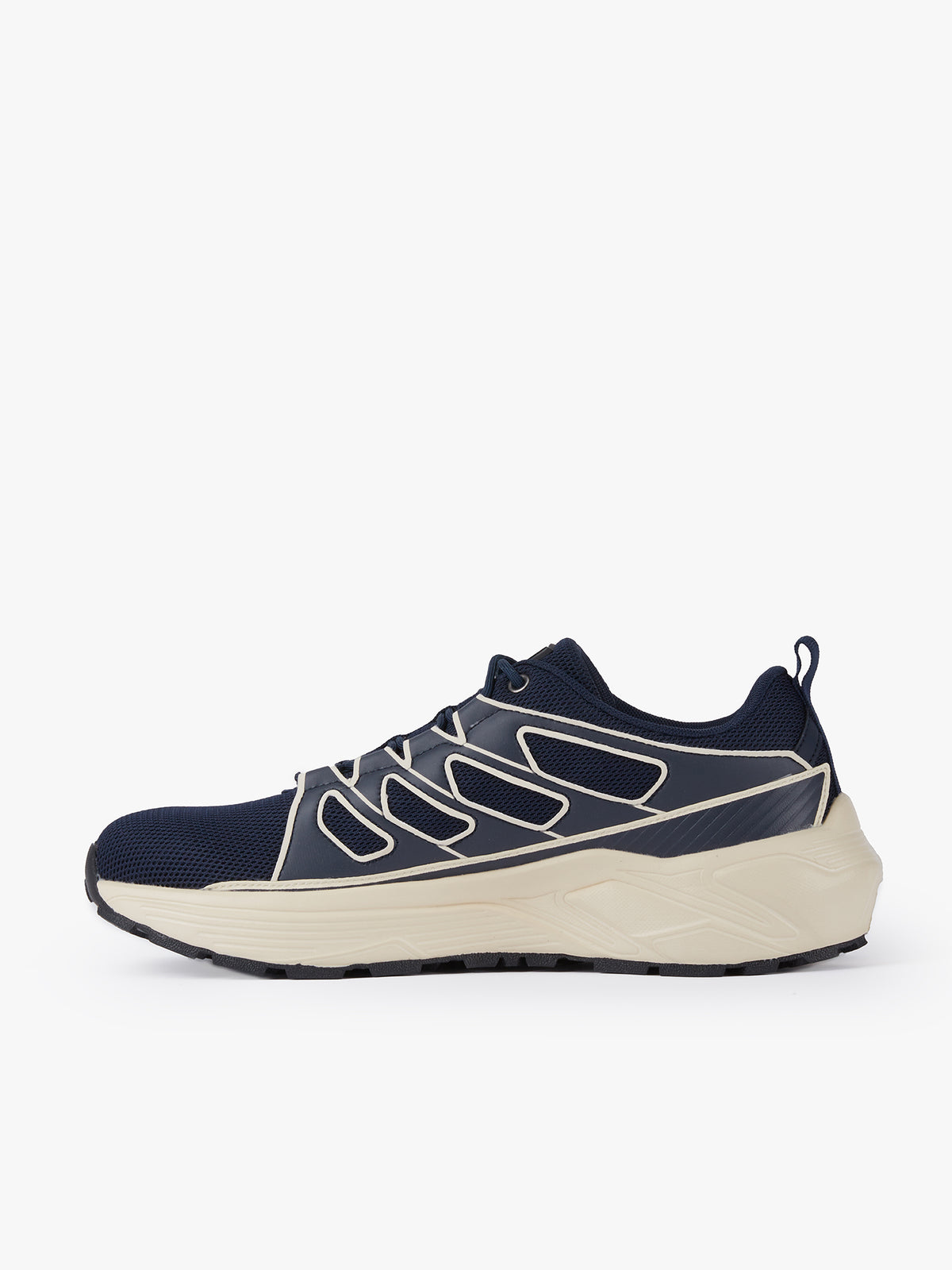 Men's navy footwear.