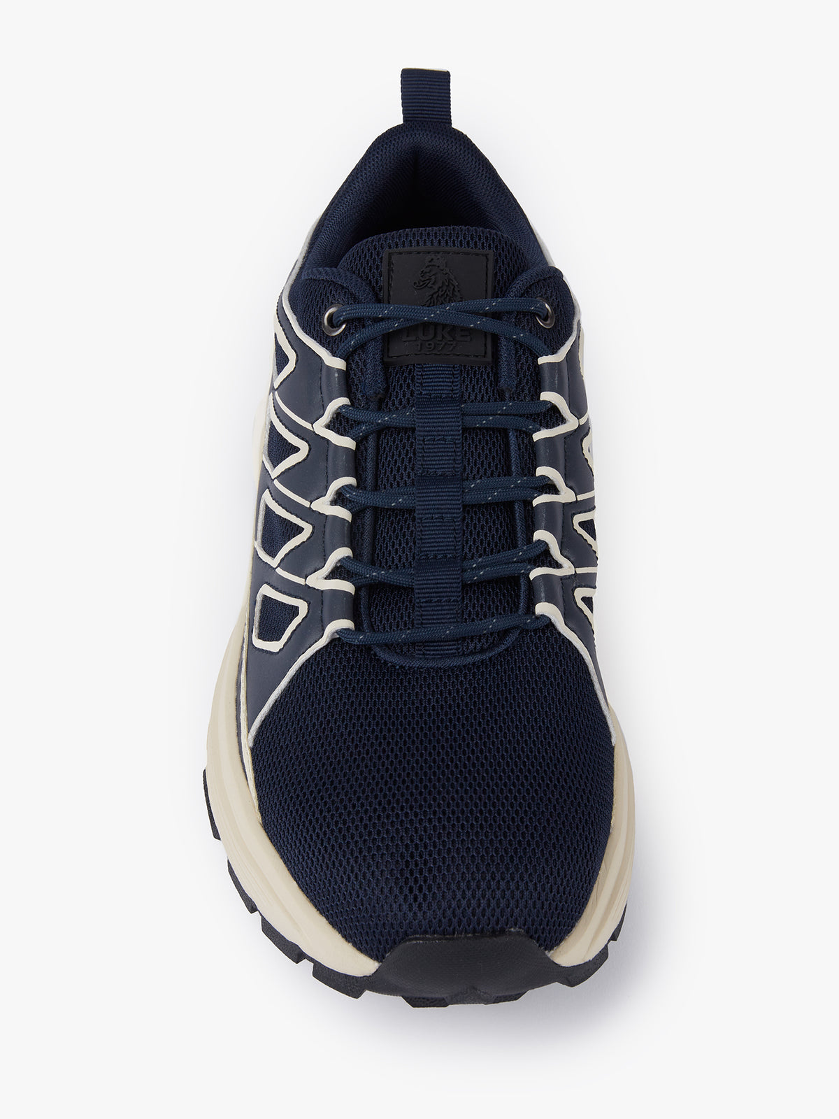 Men's navy footwear.