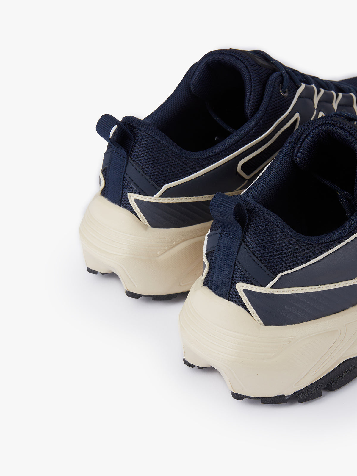 Men's navy footwear.