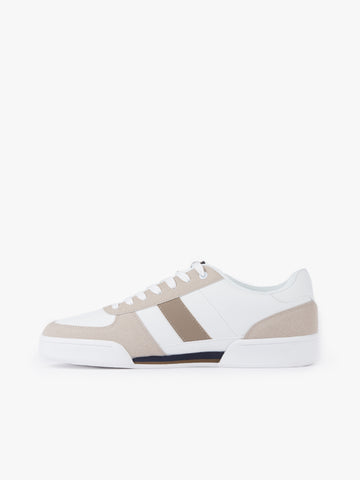 Men's white footwear.