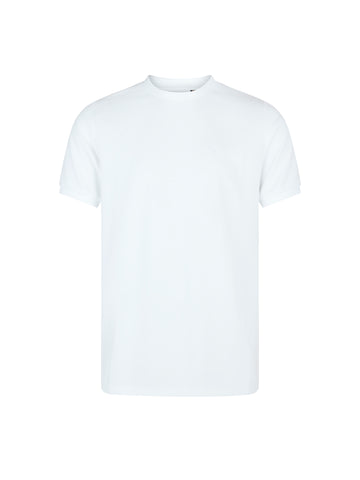 LUKE 1977 Leo men's pique t-shirt in white with tonal lion embroidery