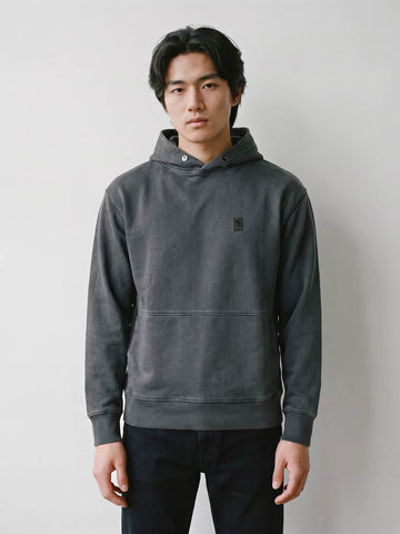 West Vale Overhead Dyed Hoodie - Charcoal