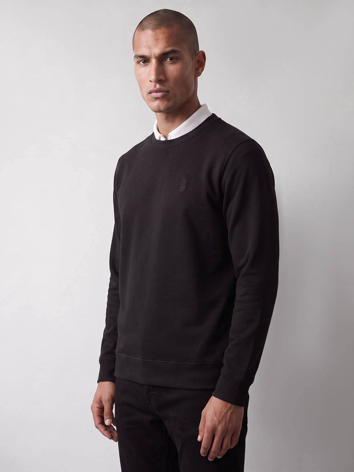 Leo Lux Touch Sweatshirt - Black