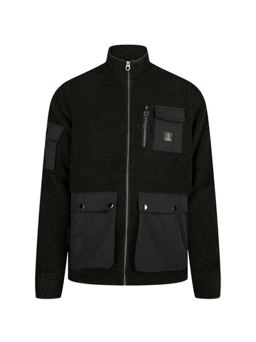 Roydon Funnel Neck Borg Jacket - Black