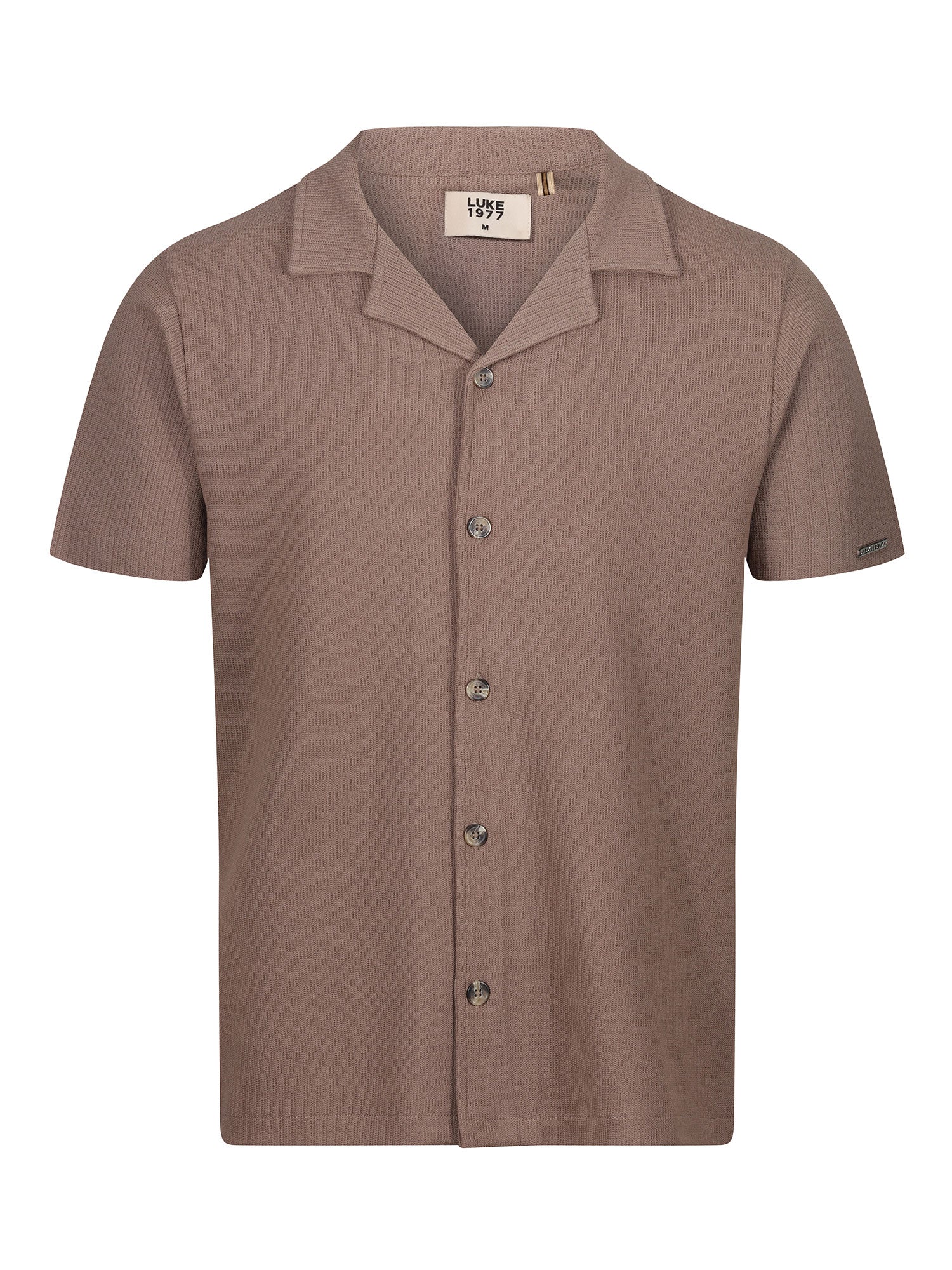 PACAYA WAFFLE TEXTURED SHORT SLEEVE CUBAN SHIRT