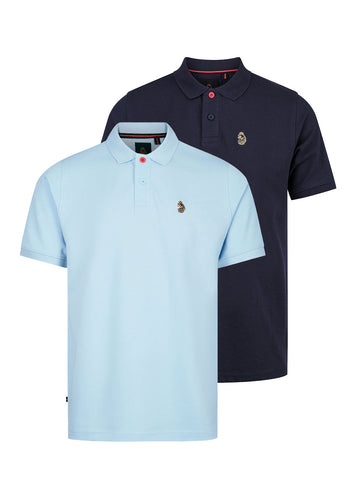 New Mead Cotton Pique Polo Shirt 2 Pack