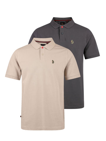Men's multi polo shirt with polo collar.