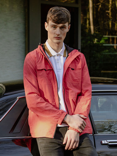 DENVER CRINKLED NYLON HOODED JACKET