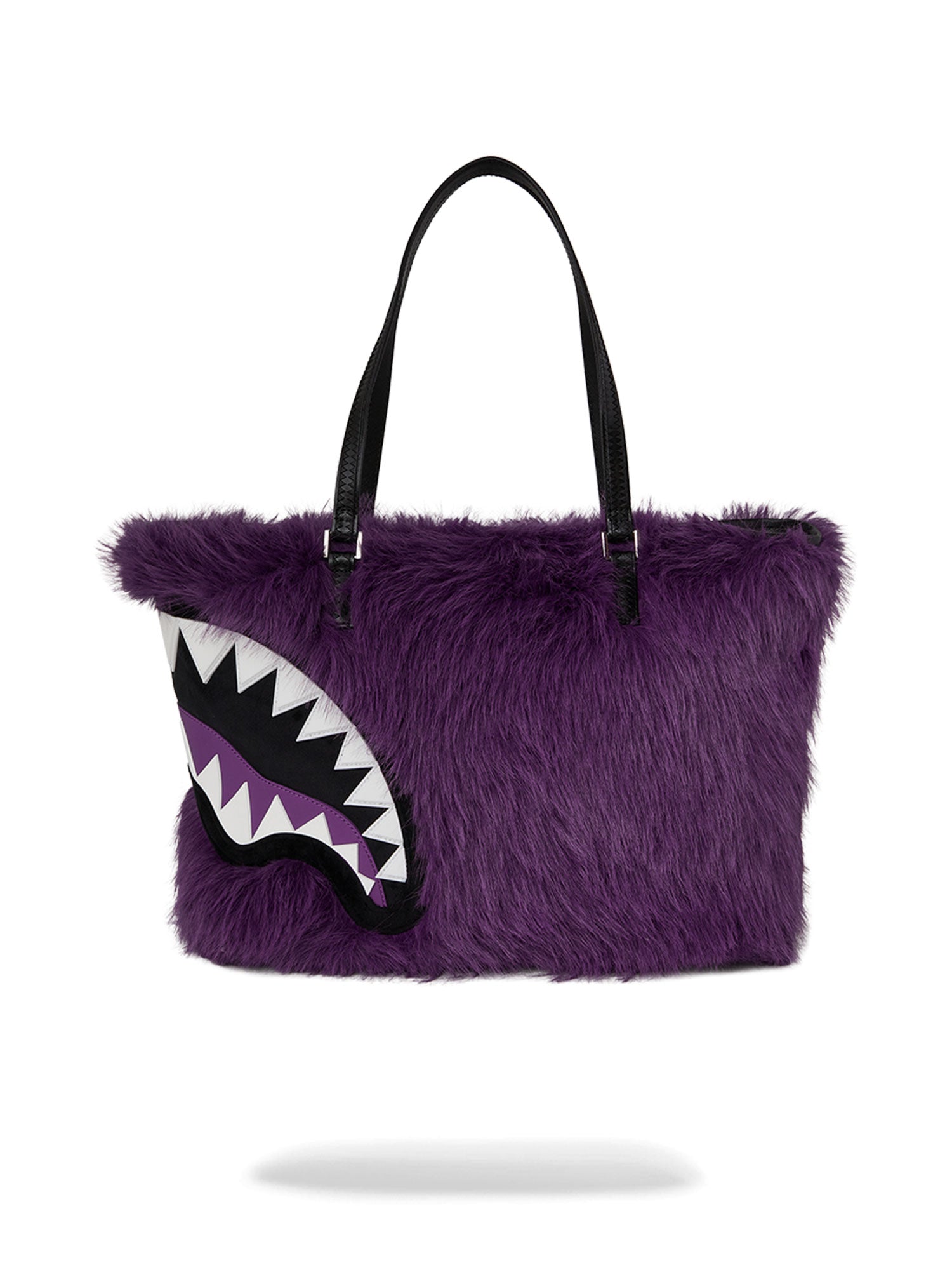SPRAYGROUND FUR CRAY PURPLE TOTE BAG