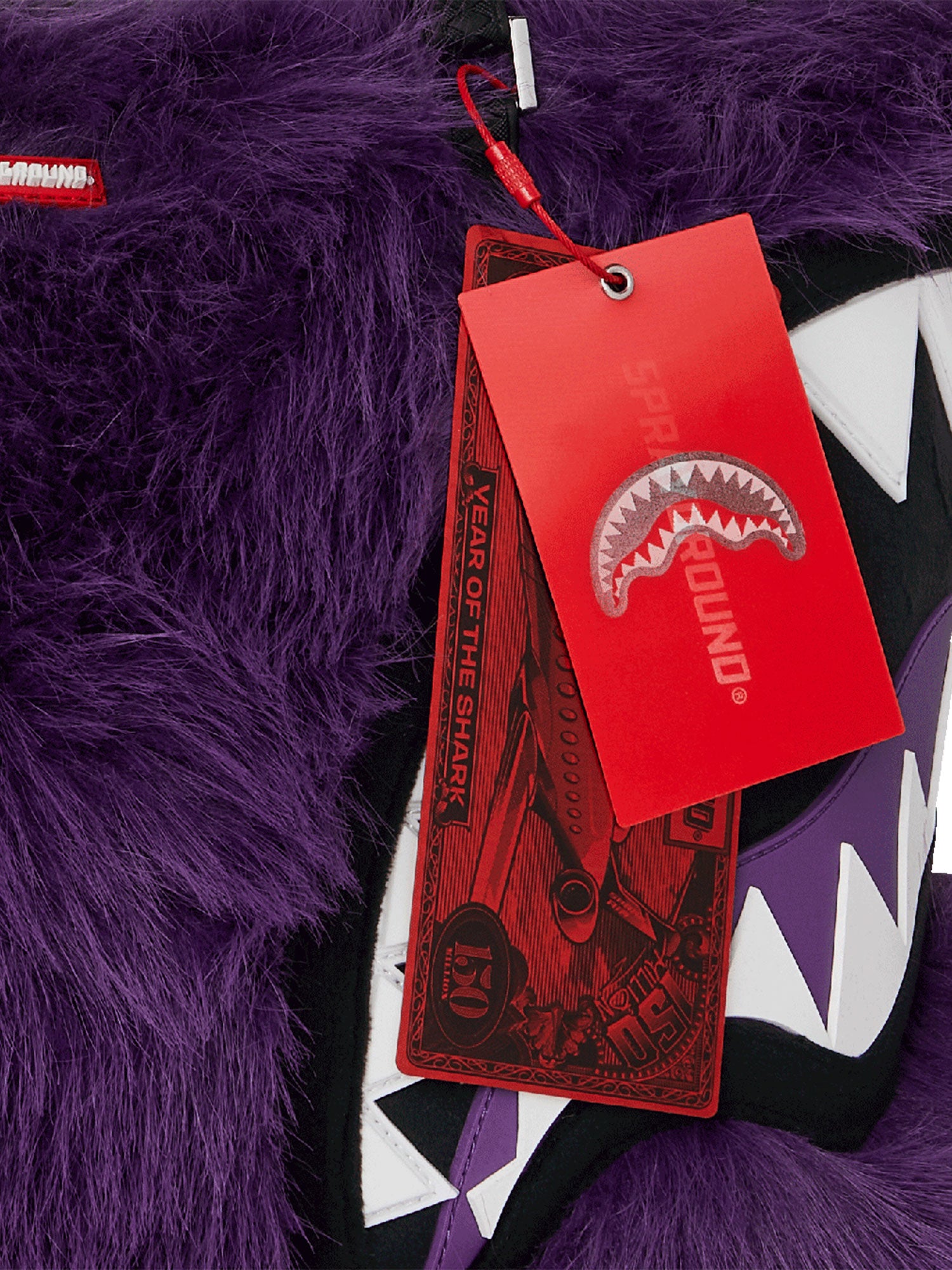 SPRAYGROUND FUR CRAY PURPLE TOTE BAG