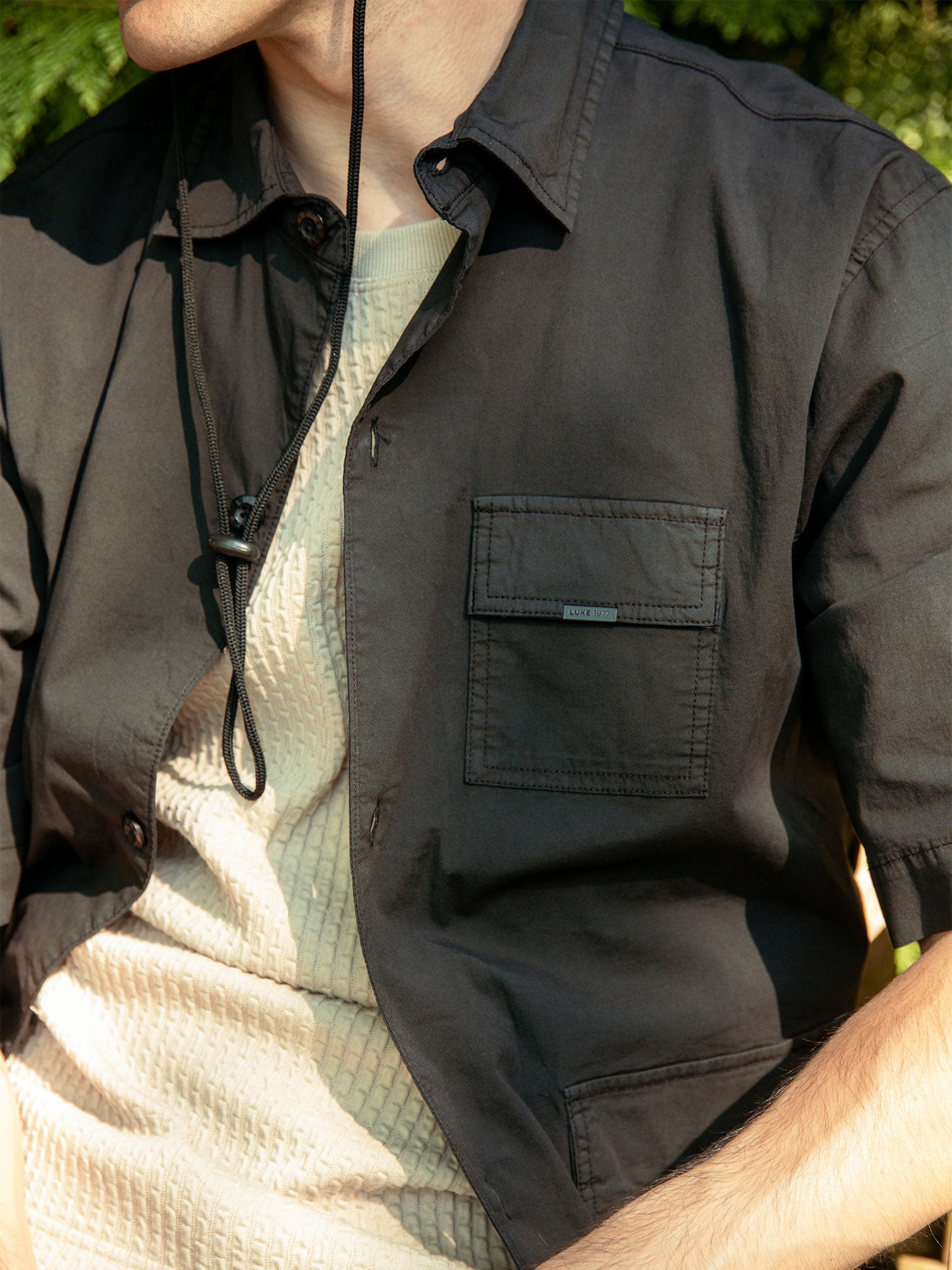 YEDRA RELAXED FIT POCKET DETAIL SHIRT