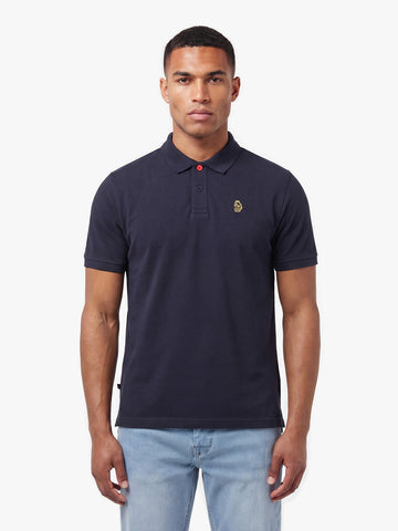 New Mead Cotton Pique Polo Shirt - Navy
