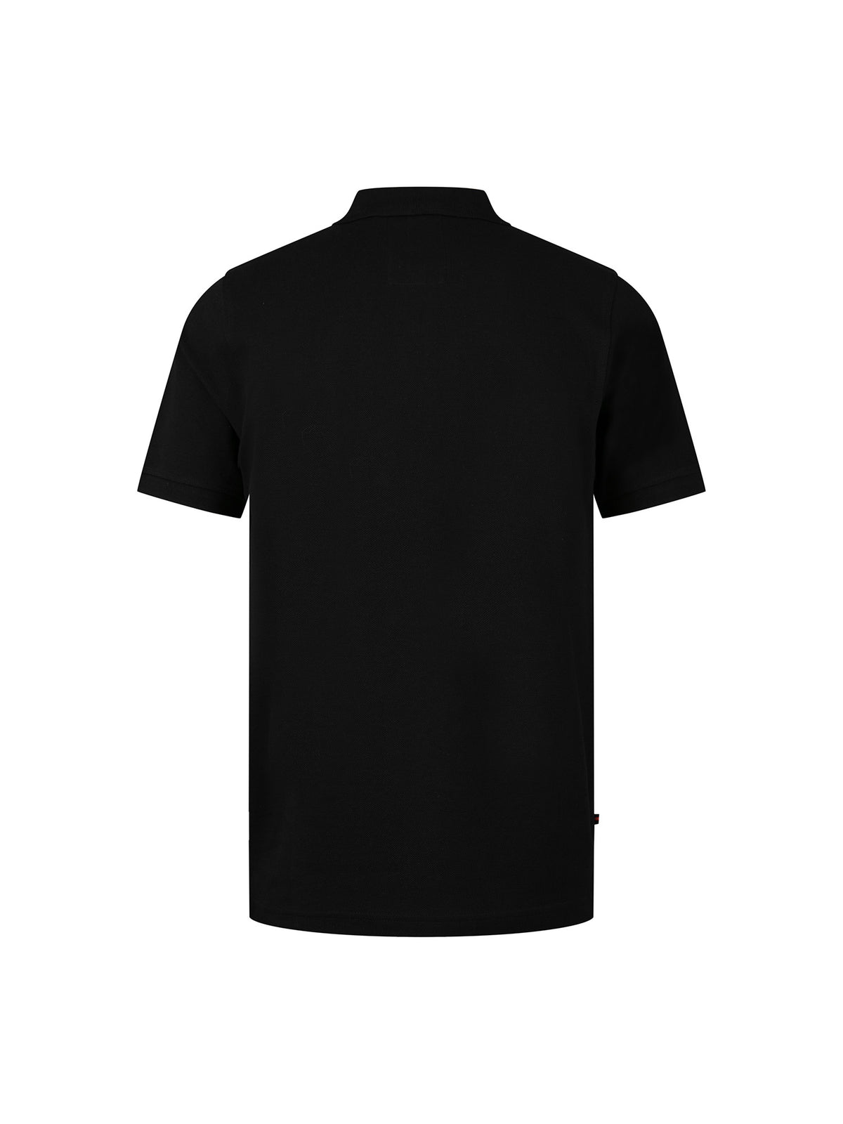 Side of black LUKE 1977 New Mead cotton piqué polo shirt