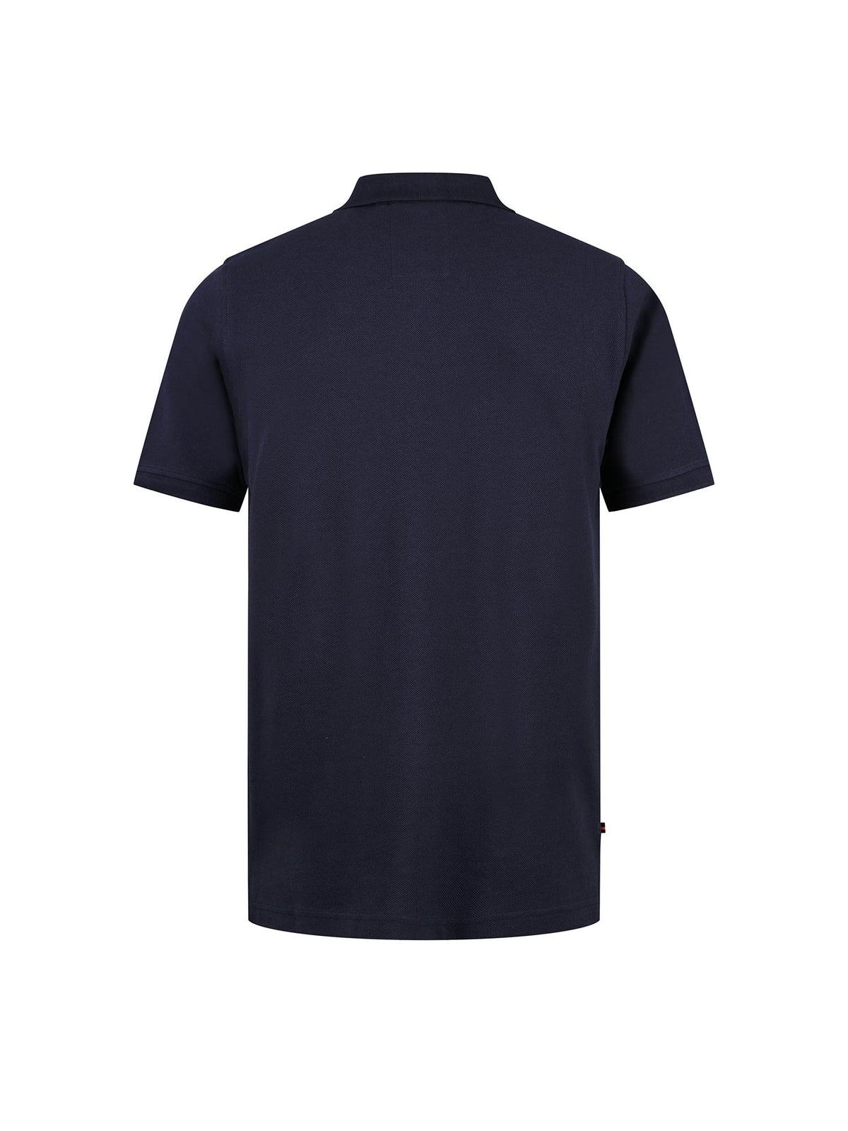 Back of navy LUKE 1977 New Mead cotton piqué polo shirt