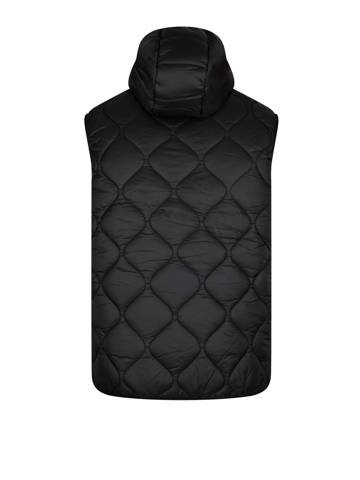 SIM PADDED HOODED GILET - Black