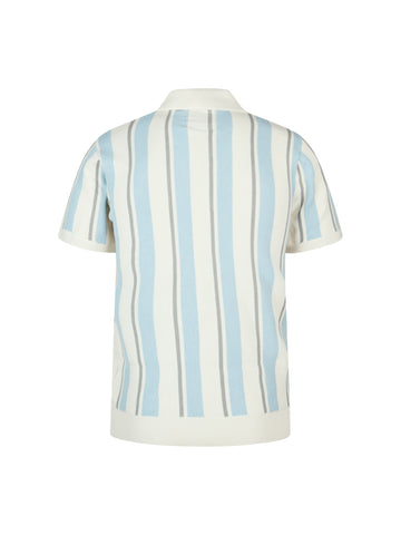 STARR POLO SHIRT - Cream Blue