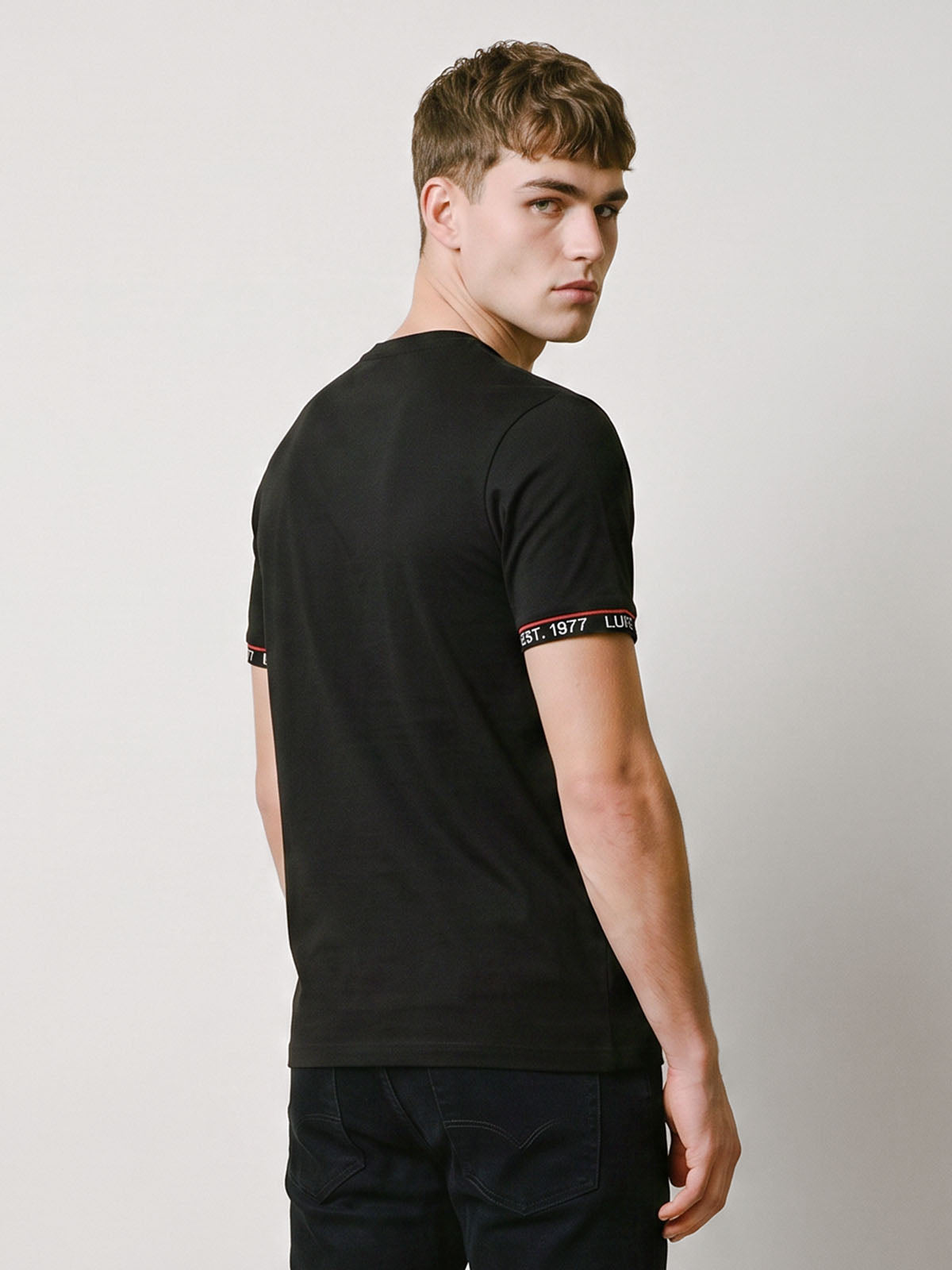 San Diego Soft Cotton T-Shirt - Black Red