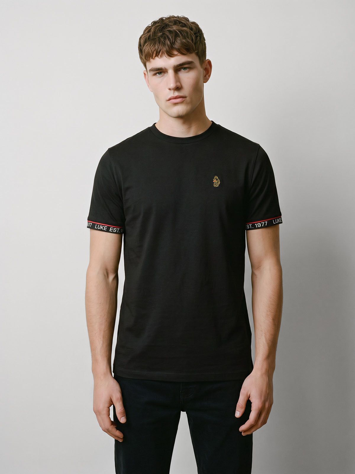 San Diego Soft Cotton T-Shirt - Black Red