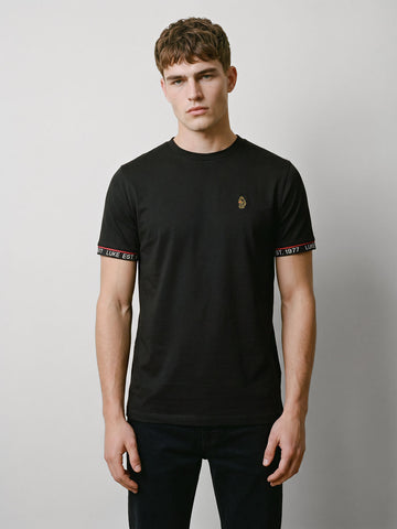 San Diego Soft Cotton T-Shirt - Black Red